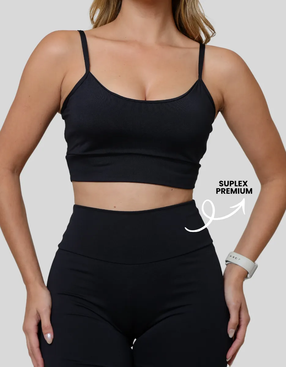 Conjunto Fitness Blackout Feminino Cintura Alta Moda Treino - Imagem 4